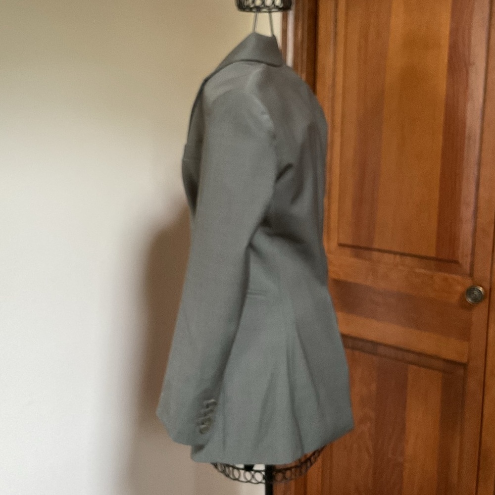 Theory sage green one button blazer, 00 - Picture 3 of 6